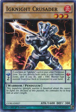 Igknight Crusader | Clash of Rebellions | CORE-EN027 | Super Rare | 1st