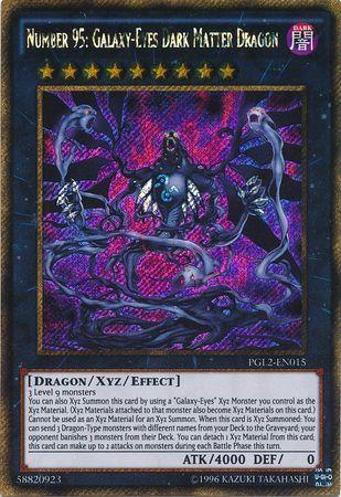 Number 95: Galaxy-Eyes Dark Matter Dragon | Premium Gold: Return of the Bling | PGL2-EN015 | Gold Secret Rare