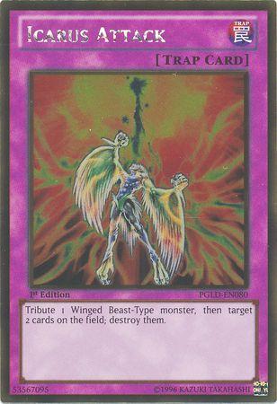Icarus Attack | Premium Gold | PGLD-EN080 | Gold Rare | 1st
