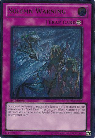 Solemn Warning | Duelist Revolution | DREV-EN077 | Ultimate Rare | 1st