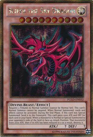 Slifer the Sky Dragon | Premium Gold | PGLD-EN032 | Gold Secret Rare