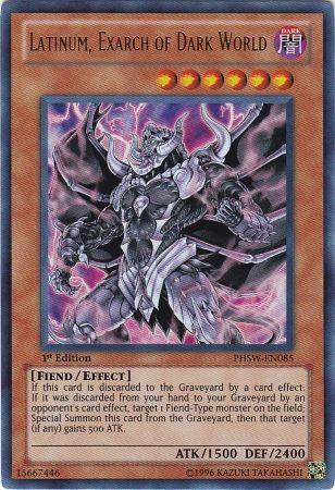 Latinum, Exarch of Dark World | Photon Shockwave | PHSW-EN085 | Ultra Rare | 1st