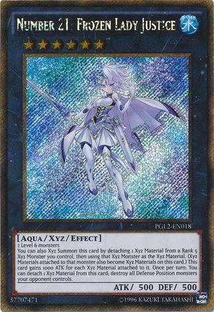 Number 21: Frozen Lady Justice | Premium Gold: Return of the Bling | PGL2-EN018 | Gold Secret Rare
