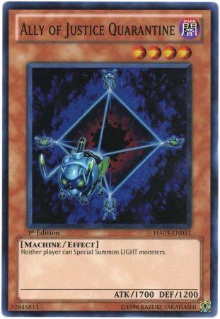 Ally of Justice Quarantine | Hidden Arsenal 3 | HA03-EN051 | Super Rare | 1st