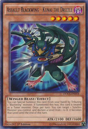 Assault Blackwing - Kunai the Drizzle | Dimension of Chaos | DOCS-EN018 | Rare | 1st