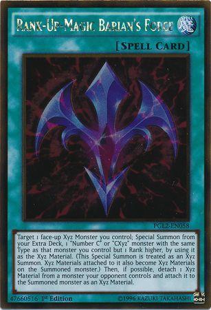 Rank-Up-Magic Barian's Force | Premium Gold: Return of the Bling | PGL2-EN058 | Gold Rare | 1st