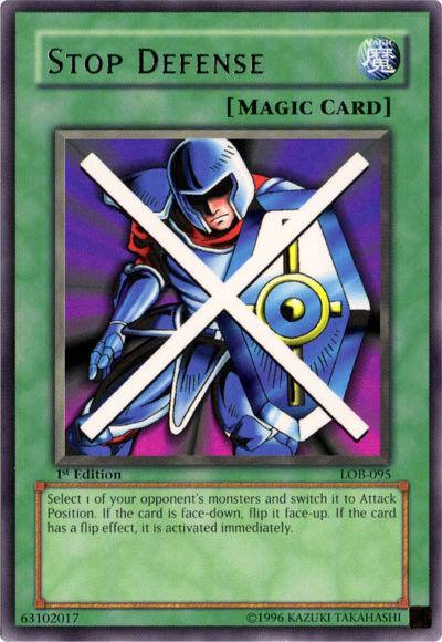 Stop Defense | Legend of Blue Eyes White Dragon | LOB-095 | Rare | 1st