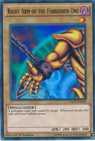 Right Arm of the Forbidden One | Yugi's Legendary Decks | YGLD-ENA20 | Ultra Rare | 1st