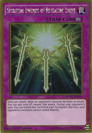 Spiritual Swords of Revealing Light | Yu-Gi-Oh! The Dark Side of Dimensions Movie Pack | MVP1-ENG31 | Gold Rare | 1st