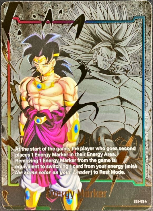Energy Marker Parallel Broly English Version E01-03 Energy Markers Near Mint ☆