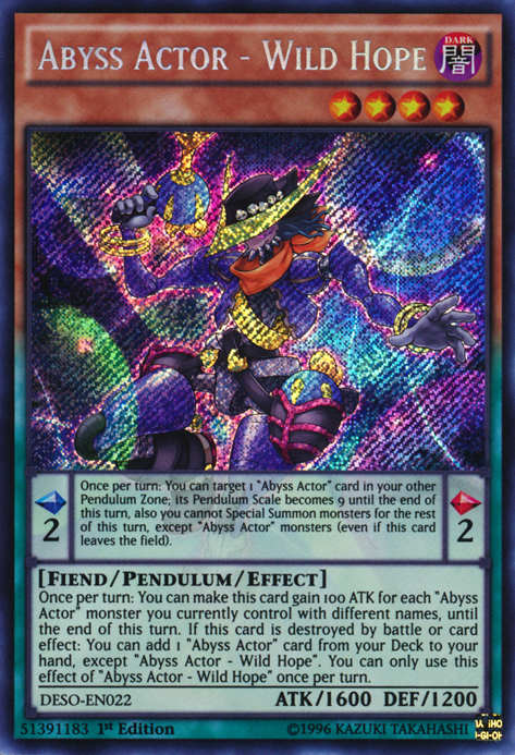 Abyss Actor - Wild Hope | Destiny Soldiers | DESO-EN022 | Secret Rare