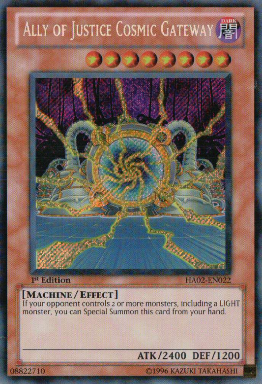 Ally of Justice Cosmic Gateway | Hidden Arsenal 2 | HA02-EN022 | Secret Rare