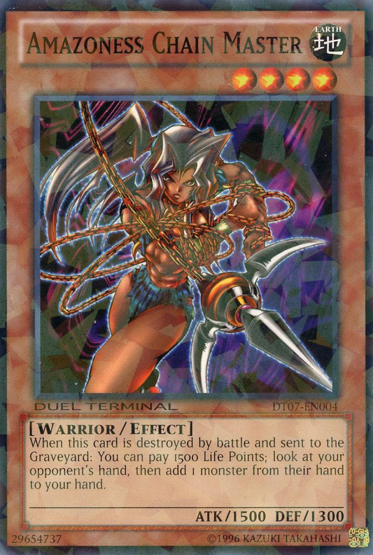 Amazoness Chain Master | The Lost Millennium Sneak Peek Participation Card | SP1-EN002 | Ultra Rare