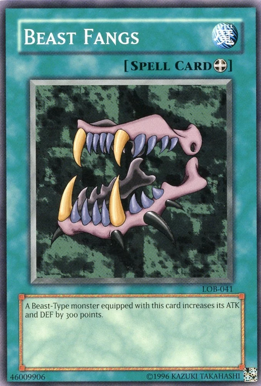 Beast Fangs | Legend of Blue Eyes White Dragon | LOB-EN041 | Short Print