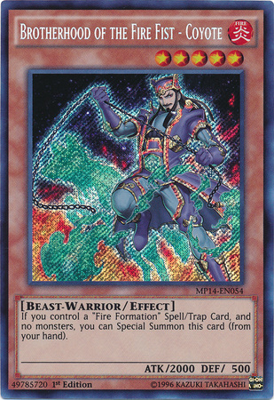 Brotherhood of the Fire Fist - Coyote | Lord of the Tachyon Galaxy | LTGY-EN082 | Secret Rare