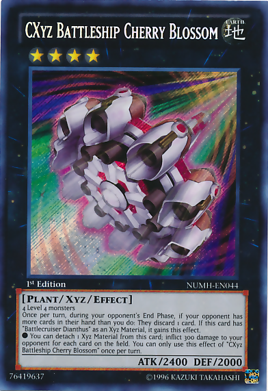 CXyz Battleship Cherry Blossom | Number Hunters | NUMH-EN044 | Secret Rare