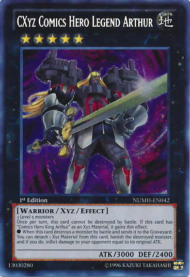 CXyz Comics Hero Legend Arthur | Number Hunters | NUMH-EN042 | Secret Rare