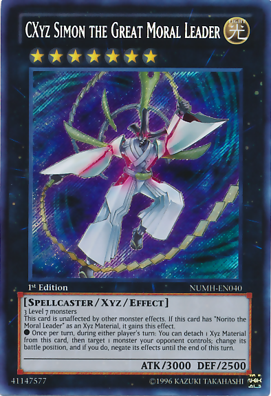 CXyz Simon the Great Moral Leader | Number Hunters | NUMH-EN040 | Secret Rare
