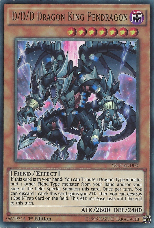 D/D/D Dragon King Pendragon | Dark Legion Starter Deck (NA) | YS15-ENL00 | Secret Rare