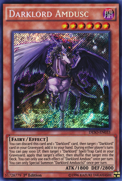 Darklord Amdusc | Destiny Soldiers | DESO-EN033 | Secret Rare