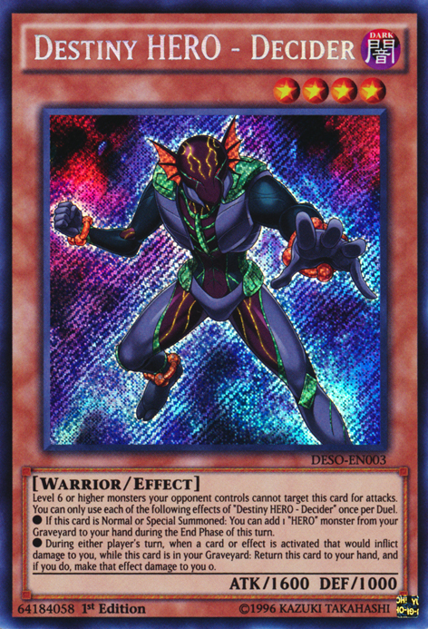 Destiny HERO - Decider | Destiny Soldiers | DESO-EN003 | Secret Rare