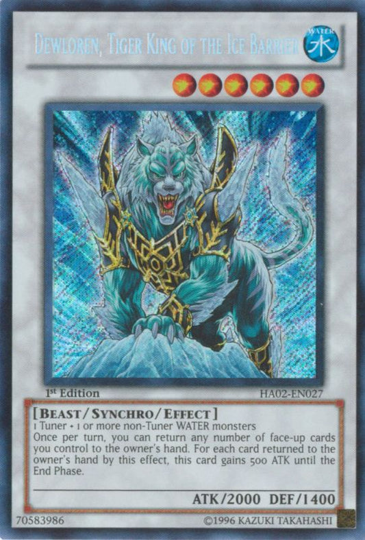 Dewloren, Tiger King of the Ice Barrier | Hidden Arsenal 2 | HA02-EN027 | Secret Rare