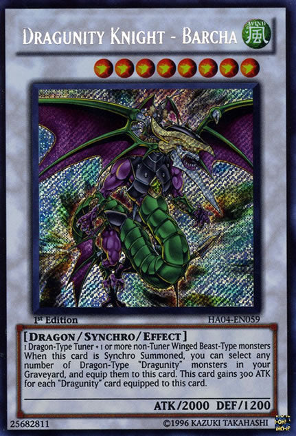 Dragunity Knight - Barcha | Hidden Arsenal 4: Trishula's Triumph | HA04-EN059 | Secret Rare
