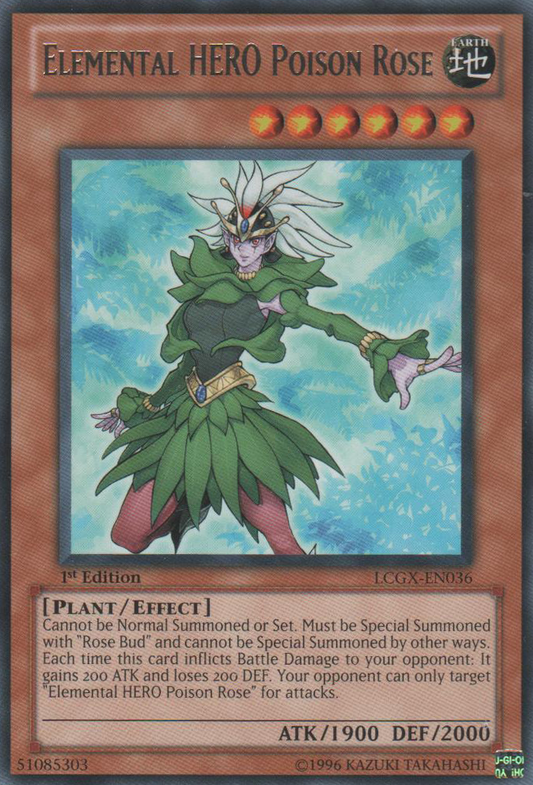 Elemental HERO Poison Rose | Premium Pack 2 (TCG) | PP02-EN006 | Secret Rare