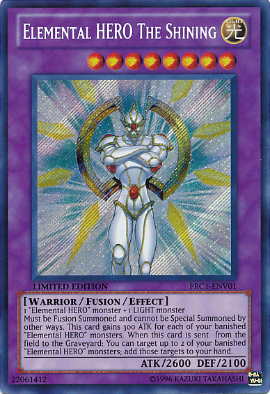 Elemental HERO The Shining | Premium Collection Tin | PRC1-ENV01 | Secret Rare