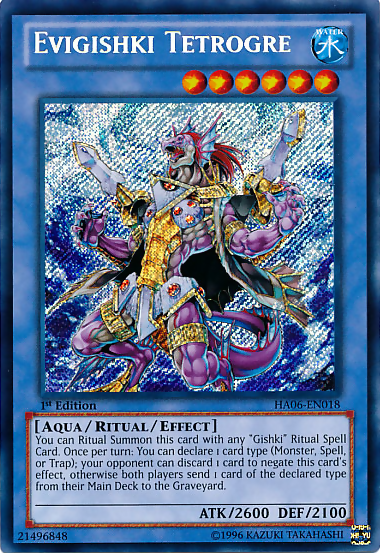Evigishki Tetrogre | Hidden Arsenal 6: Omega Xyz | HA06-EN018 | Secret Rare