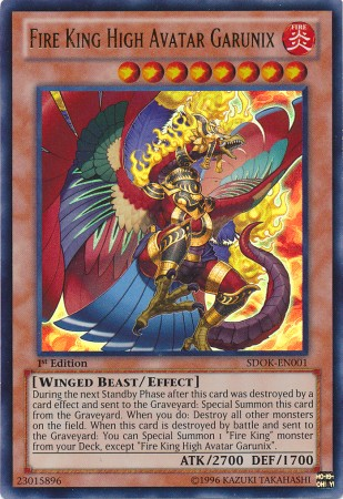 Fire King High Avatar Garunix | Onslaught of the Fire Kings Structure Deck | SDOK-EN001 | Ultra Rare