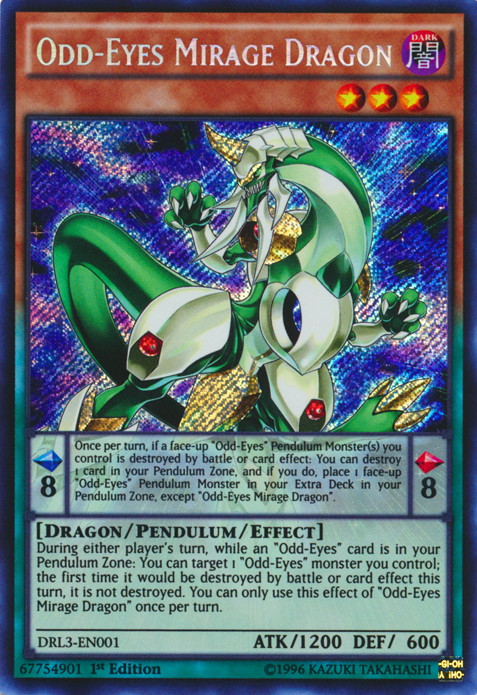 Odd-Eyes Mirage Dragon | Dragons of Legend: Unleashed | DRL3-EN001 | Secret Rare