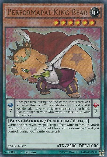 Performapal King Bear | Starter Deck: Yuya | YS16-EN002 | Ultra Rare