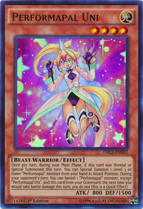 Performapal Uni | Dragons of Legend: Unleashed | DRL3-EN002 | Ultra Rare