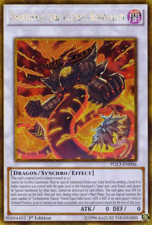 Phantasmal Lord Ultimitl Bishbaalkin | Premium Gold: Infinite Gold | PGL3-EN006 | Gold Secret Rare