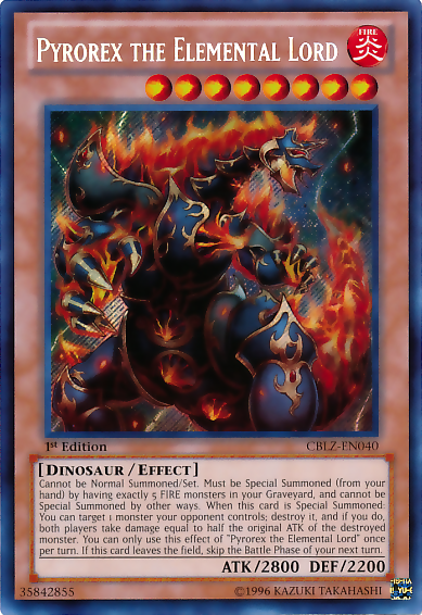 Pyrorex the Elemental Lord | Cosmo Blazer | CBLZ-EN040 | Secret Rare