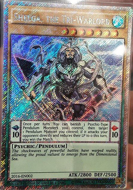 Shelga, the Tri-Warlord | Yu-Gi-Oh! World Championship 2016 prize cards | 2016-EN002 | Extra Secret Rare
