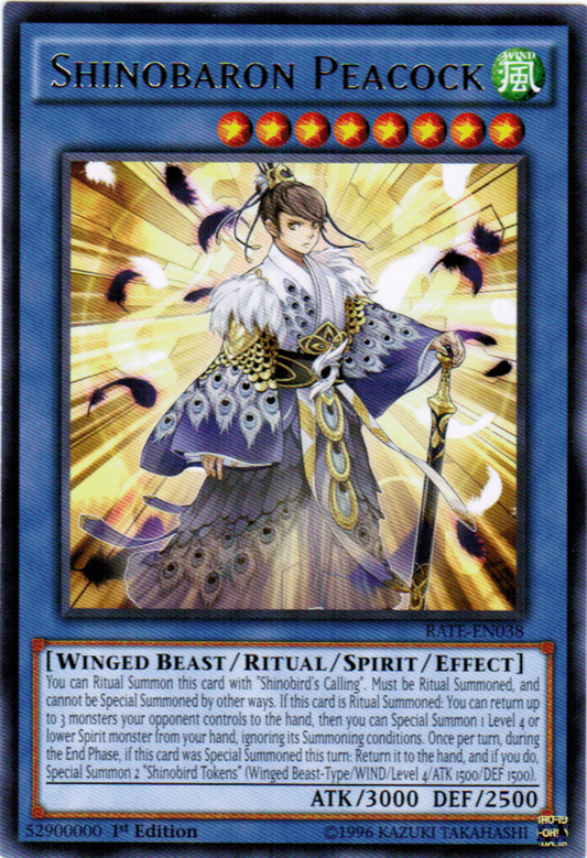 Shinobaron Peacock | Raging Tempest | RATE-EN038 | Rare