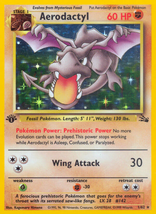 Aerodactyl | Fossil | Classic | 1/62 | New Mint | Rare Holo