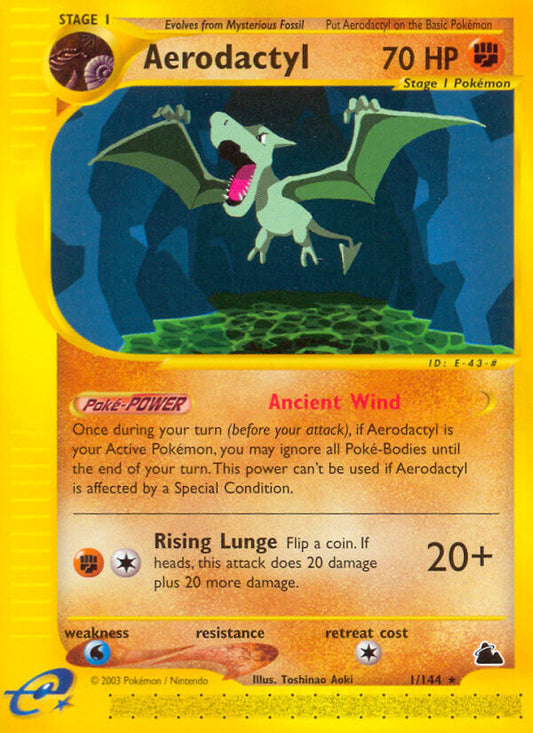 Aerodactyl | Skyridge | E-Card | 1/144 | New Mint | Rare