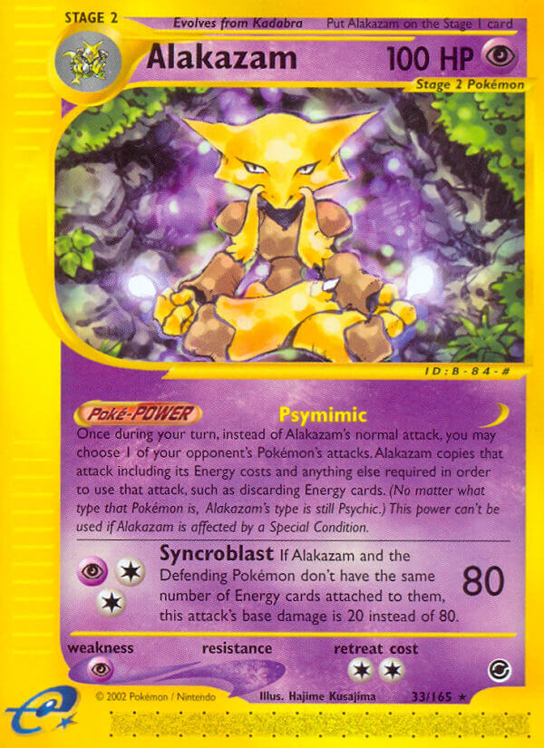 Alakazam | Expedition | E-Card | 33/165 | New Mint | Rare