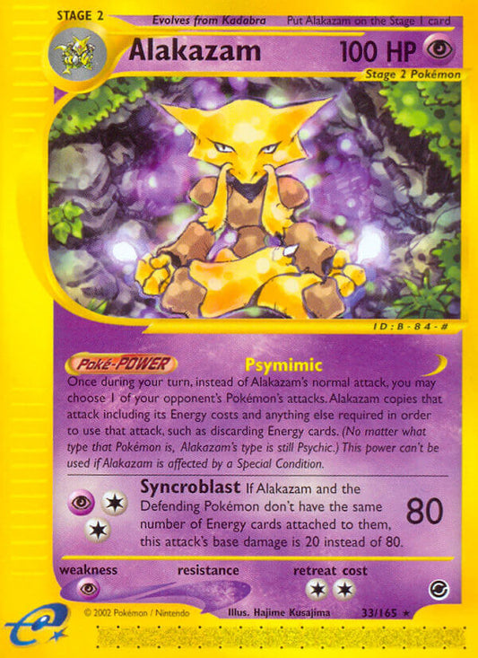 Alakazam | Expedition | E-Card | 33/165 | New Mint | Rare