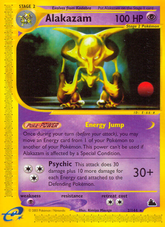 Alakazam | Skyridge | E-Card | 2/144 | New Mint | Rare