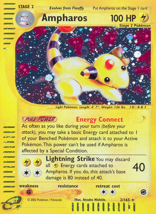 Ampharos | Expedition | E-Card | 2/165 | New Mint | Rare Holo