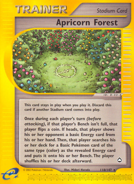 Apricorn Forest | Aquapolis | E-Card | 118/147 | New Mint | Rare