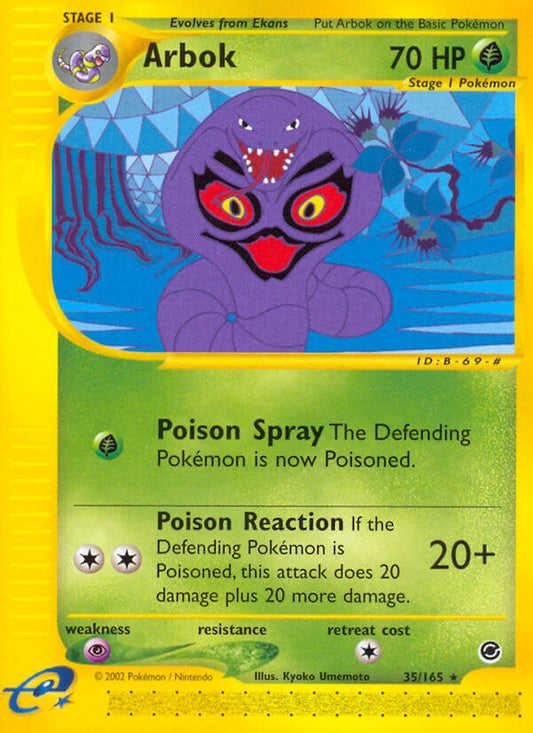 Arbok | Expedition | E-Card | 35/165 | New Mint | Rare