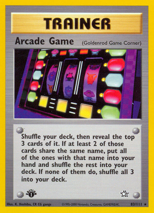 Arcade Game | Neo Genesis | Neo | 83/111 | New Mint | Rare