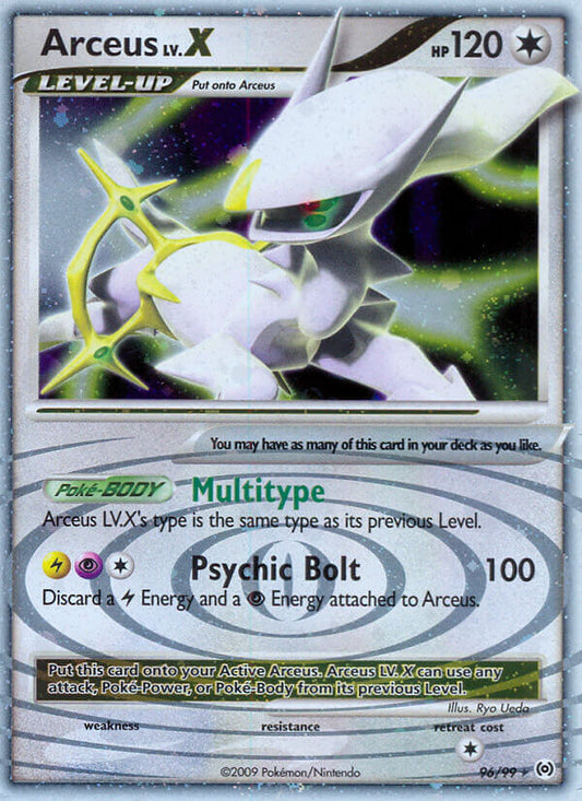 Arceus LV.X | Arceus | Platinum | 96/99 | New Mint | Rare Holo LV.X
