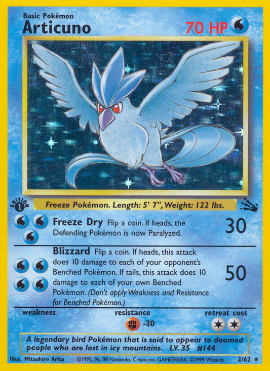 Articuno | Fossil | Classic | 2/62 | New Mint | Rare Holo