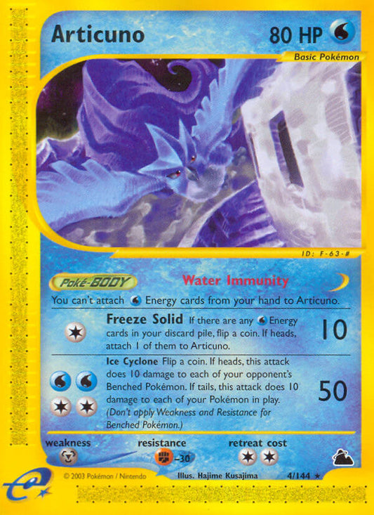 Articuno | Skyridge | E-Card | 4/144 | New Mint | Rare
